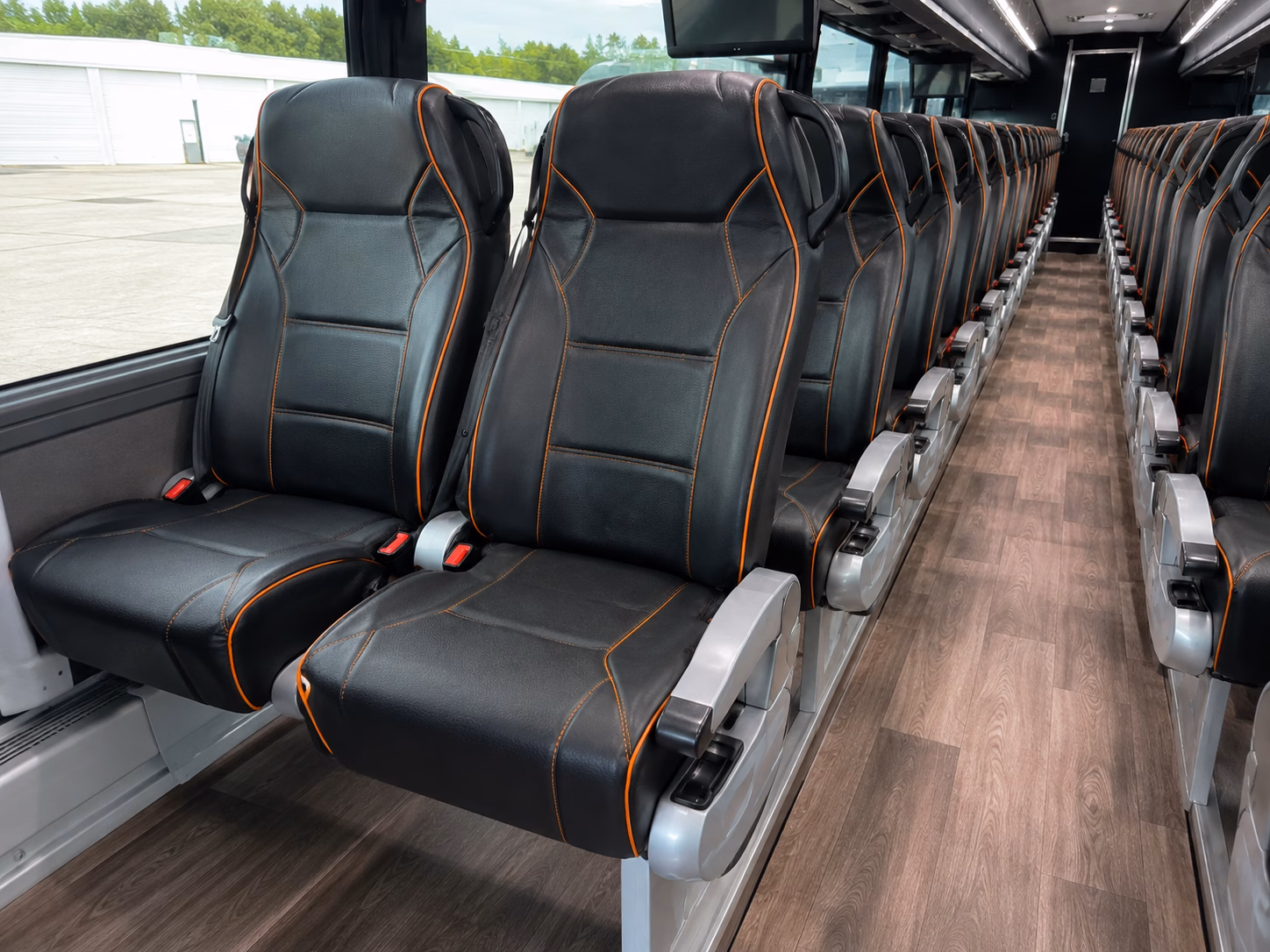 roseville charter bus interior